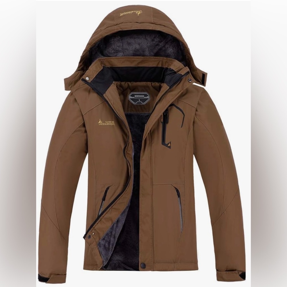 MOERDENG Men's Waterproof Ski Jacket Warm Winter Snow Coat